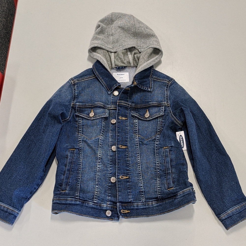 🔥🔥SALE🔥🔥jacket with hoodie kids size L 10/12